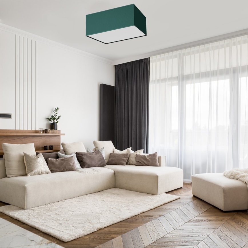 Iluminação de teto VERDE 2xE27/60W/230V 40x40 cm verde