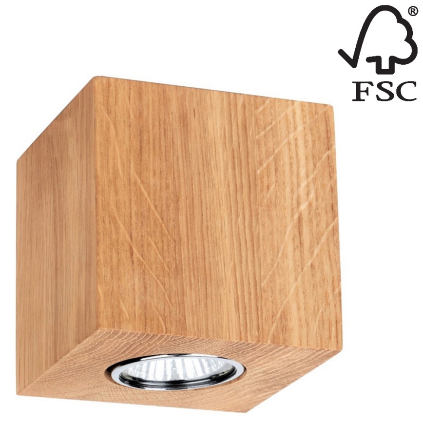 Iluminação de teto WOODDREAM 1xGU10/6W/230V carvalho - certificado por FSC