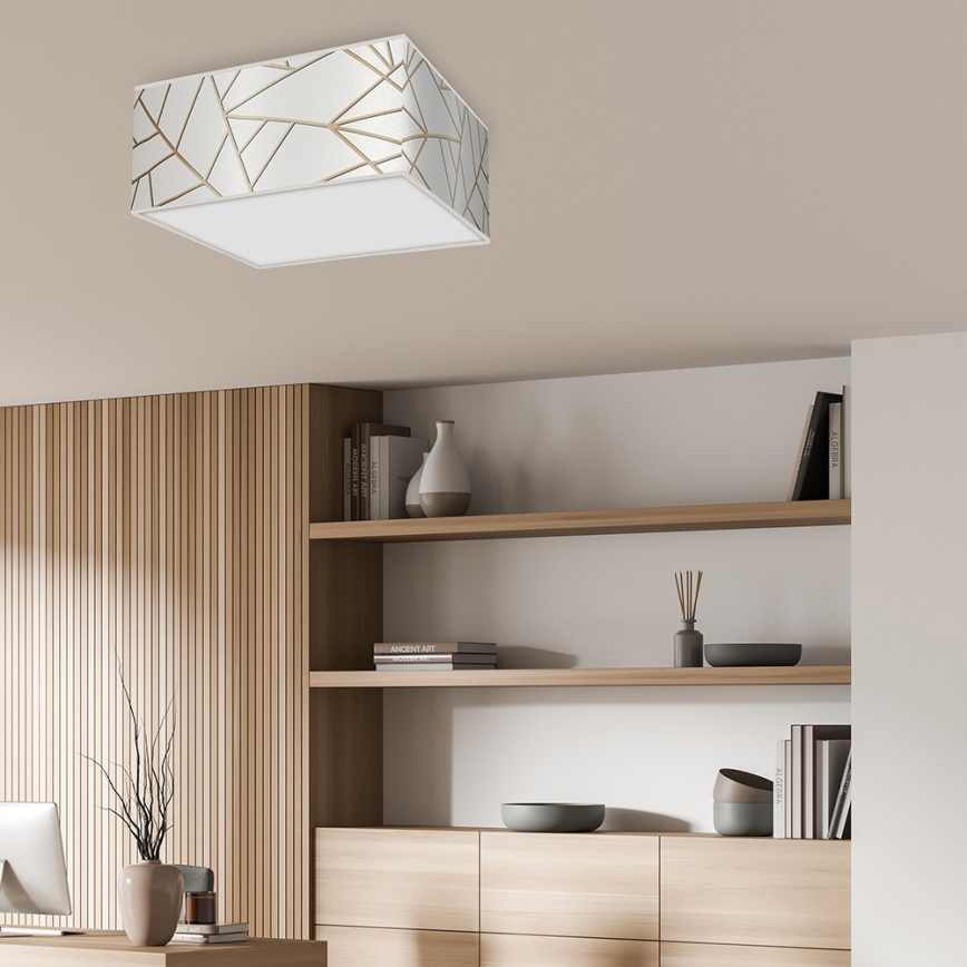 Iluminação de teto ZIGGY 2xE27/60W/230V branca/dourada
