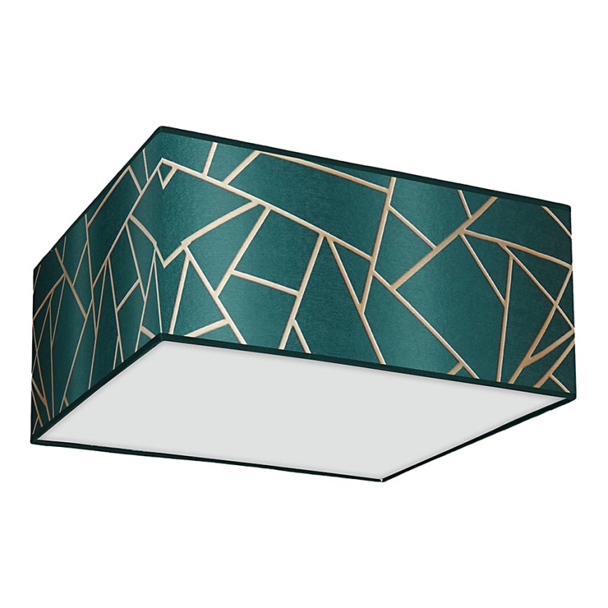 Iluminação de teto ZIGGY 2xE27/60W/230V turquesa/dourada