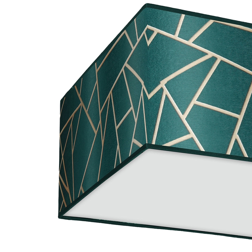 Iluminação de teto ZIGGY 2xE27/60W/230V turquesa/dourada