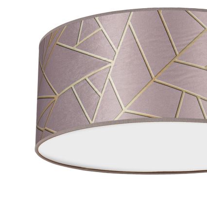 Iluminação de teto ZIGGY 3xE27/60W/230V rosa/dourada