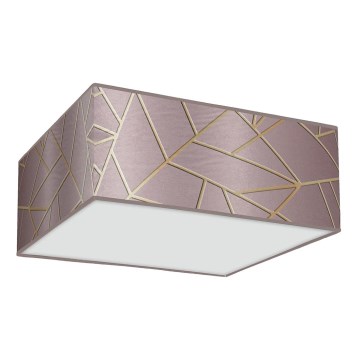 Iluminação de teto ZIGGY 3xE27/60W/230V rosa/dourada