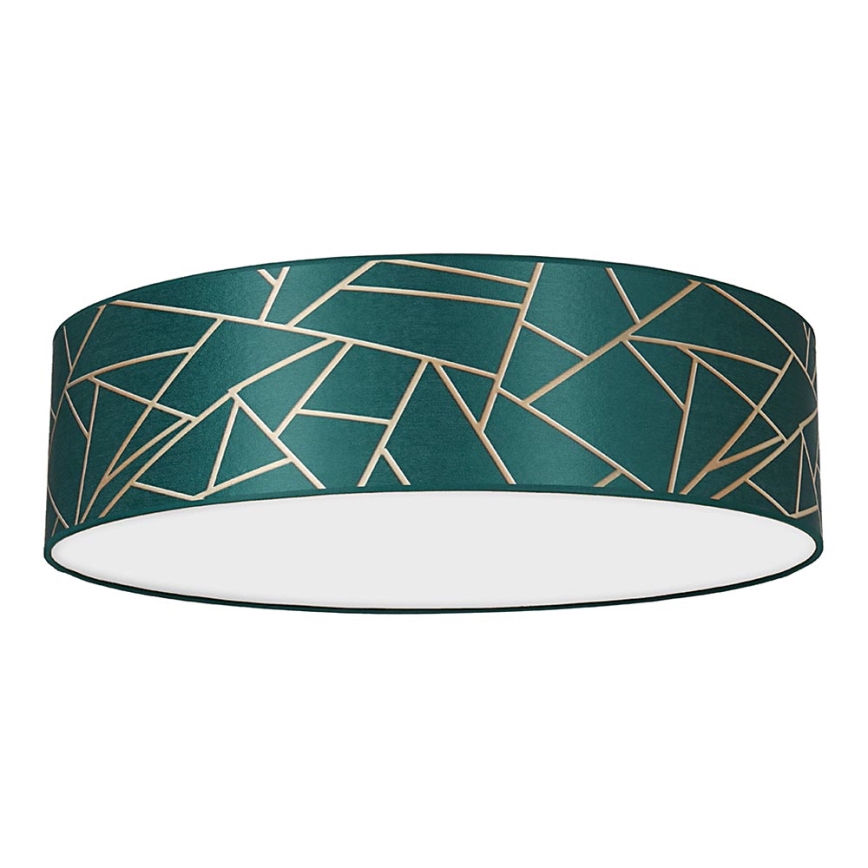 Iluminação de teto ZIGGY 3xE27/60W/230V turquesa/dourada