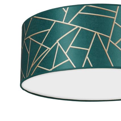 Iluminação de teto ZIGGY 3xE27/60W/230V turquesa/dourada