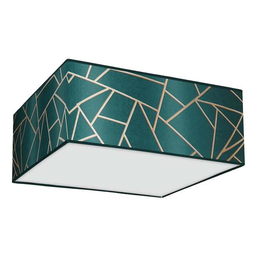 Iluminação de teto ZIGGY 3xE27/60W/230V verde/dourada