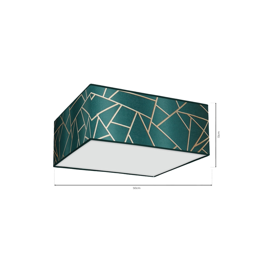 Iluminação de teto ZIGGY 3xE27/60W/230V verde/dourada