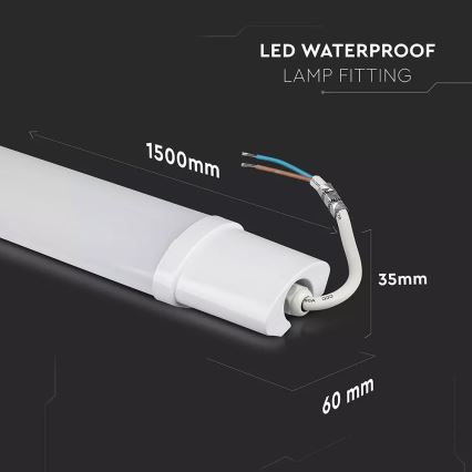 Iluminação de trabalho fluorescente LED S-SERIES 1xLED/48W/230V 4000K 150cm IP65