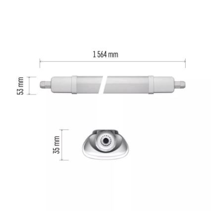 Iluminação de trabalho LED LED/45W/230V IP65 4000K 156,4 cm