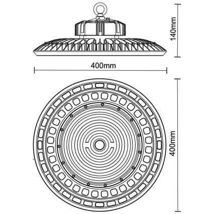 Iluminação de trabalho LED UFO HIGHBAY LED/200W/230V 5000K IP65