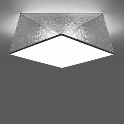 Iluminação do teto HEXA 2xE27/60W/230V prateada