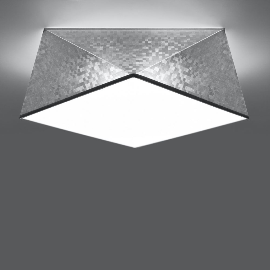 Iluminação do teto HEXA 2xE27/60W/230V prateada