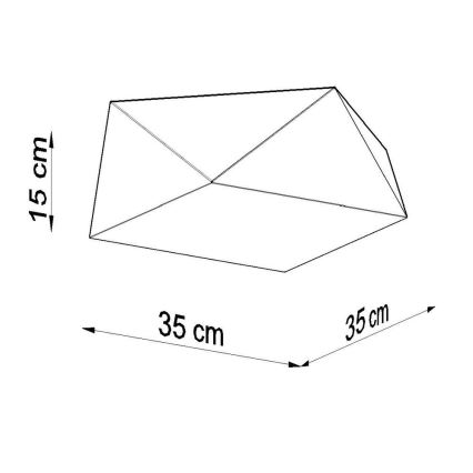 Iluminação do teto HEXA 2xE27/60W/230V prateada