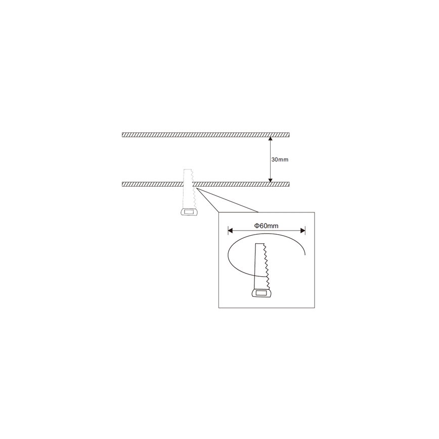 Iluminação embutida de casa de banho LED COCO LED/3W/230V IP44 branco