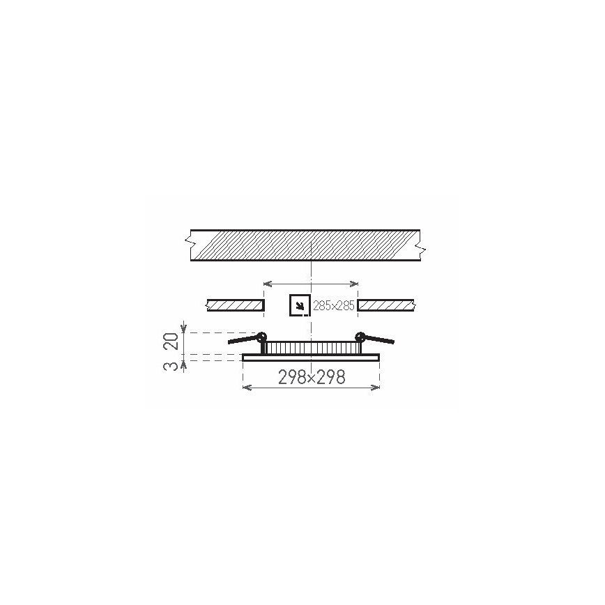 Iluminação embutida de casa de banho LED VEGA LED/24W/230V 3800K IP44