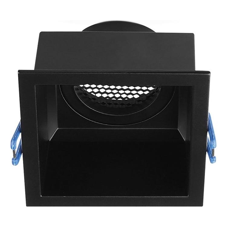 Iluminação embutida GU10 9x9 cm preto