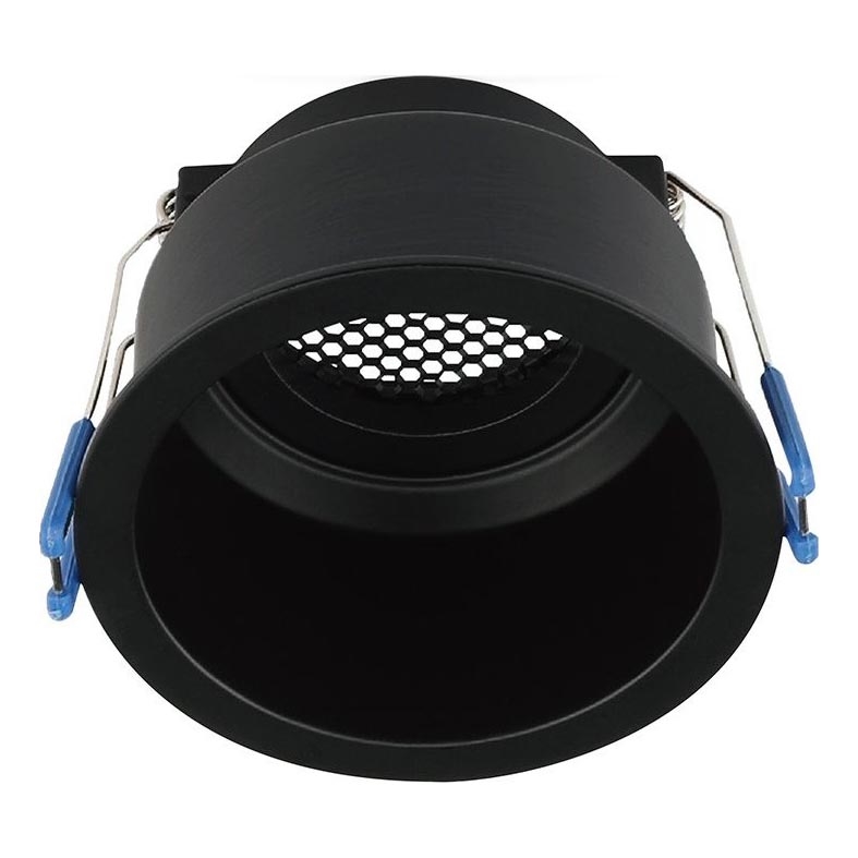 Iluminação embutida GU10 diâmetro 9 cm preto