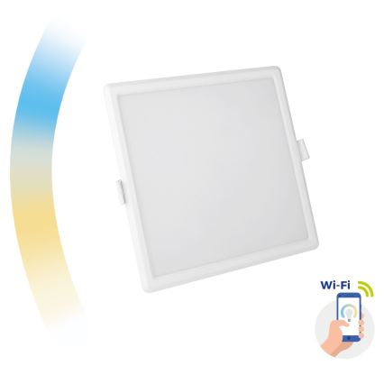 Iluminação embutida LED com regulação ALGINE LED/12W/230V Wi-Fi Tuya quadrada
