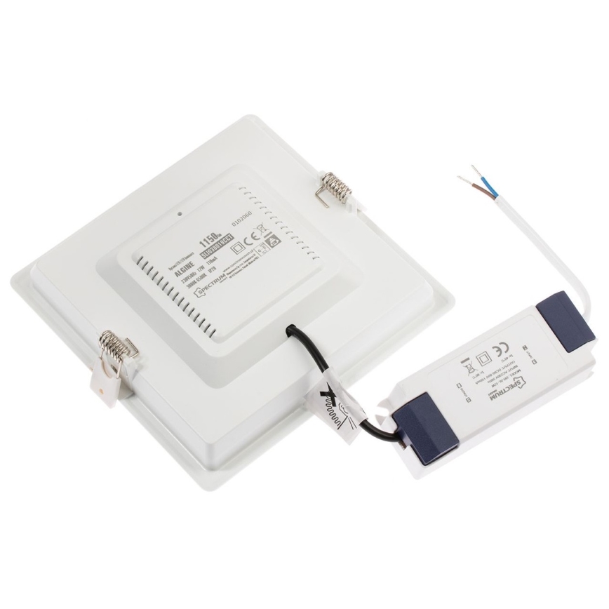 Iluminação embutida LED com regulação ALGINE LED/12W/230V Wi-Fi Tuya quadrada
