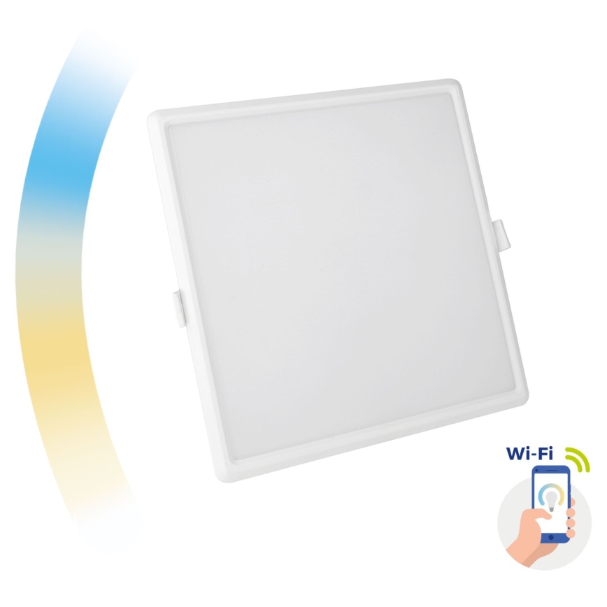 Iluminação embutida LED com regulação ALGINE LED/22W/230V Wi-Fi Tuya quadrada