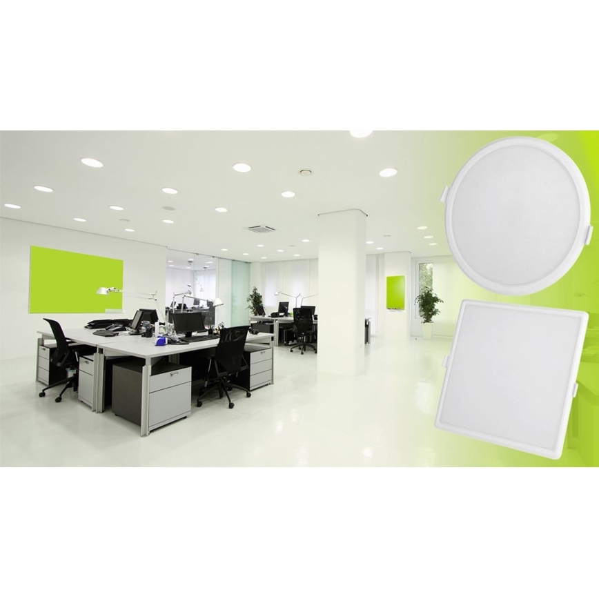 Iluminação embutida LED com regulação ALGINE LED/22W/230V Wi-Fi Tuya redonda