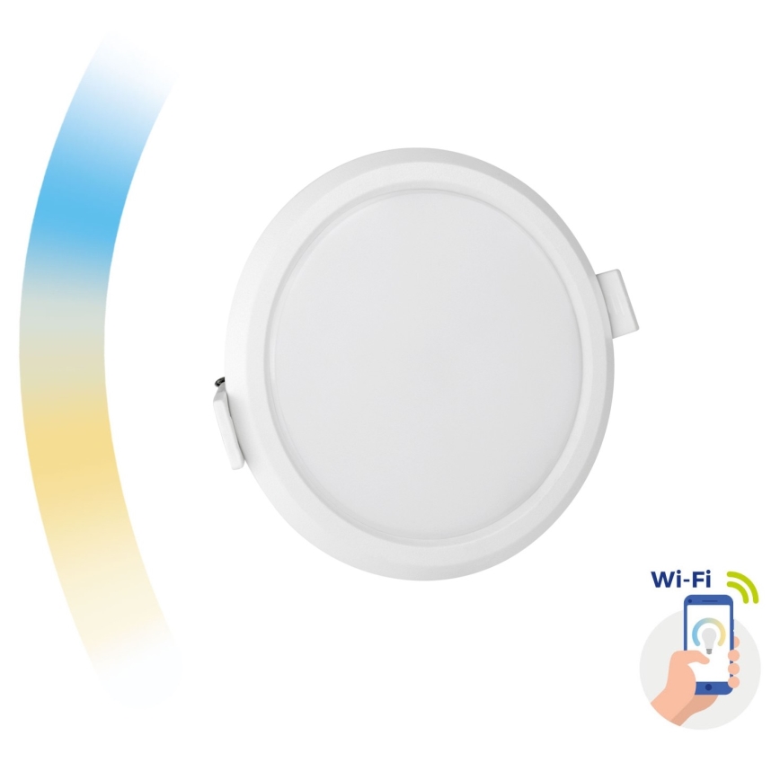 Iluminação embutida LED com regulação ALGINE LED/6W/230V Wi-Fi Tuya redonda