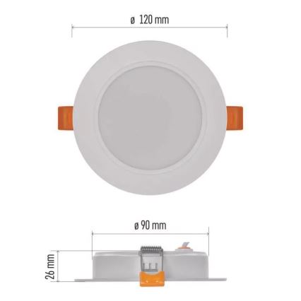 Iluminação embutida LED LED/9W/230V diâmetro 12 cm branco