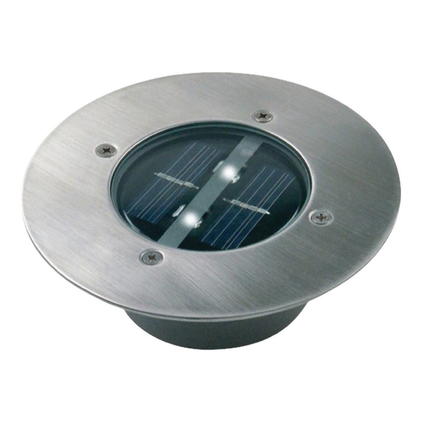 Iluminação embutida LED solar com um sensor de crepúsculo LED/0,12W/2xAAA IP67 aço inoxidável anel