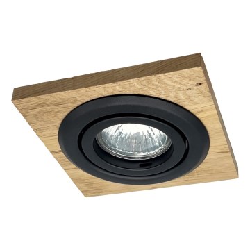 Iluminação embutida TOBBY 1xG9/20W/230V 11,5x11,5 cm carvalho/preto