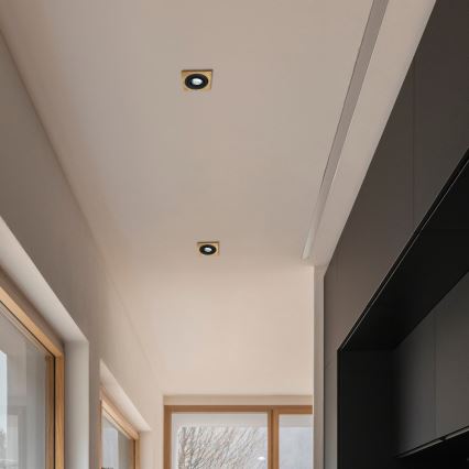Iluminação embutida TOBBY 1xG9/20W/230V 11,5x11,5 cm carvalho/preto