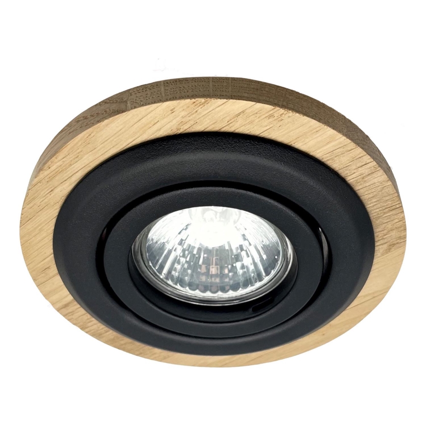 Iluminação embutida TOBBY 1xG9/20W/230V diâmetro 11,5 cm carvalho/preto