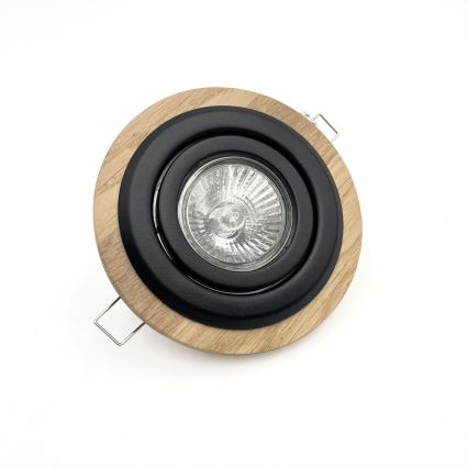Iluminação embutida TOBBY 1xG9/20W/230V diâmetro 11,5 cm carvalho/preto