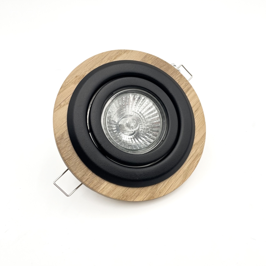 Iluminação embutida TOBBY 1xG9/20W/230V diâmetro 11,5 cm carvalho/preto