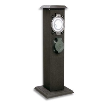 Iluminação exterior com tomada e temporizador 2Z IP44