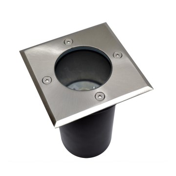 Iluminação exterior de entrada 1xGU10/30W/230V IP44 mate cromado