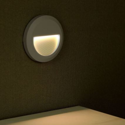 Iluminação exterior de escada LED LED/2W/230V IP65 3000K cinzento