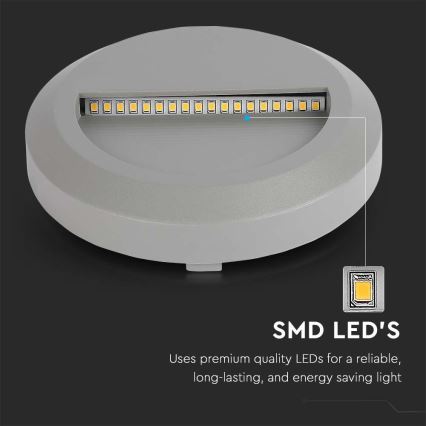 Iluminação exterior de escada LED LED/2W/230V IP65 3000K cinzento
