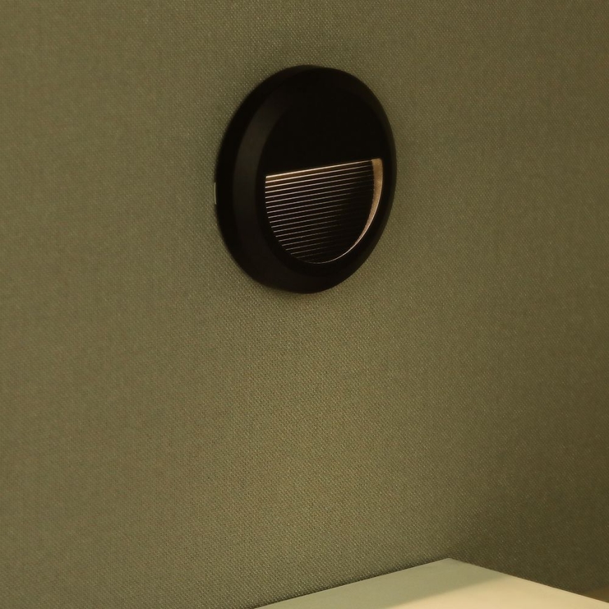 Iluminação exterior de escada LED LED/2W/230V IP65 3000K preto