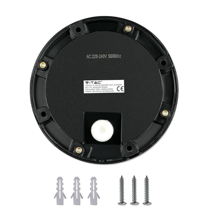 Iluminação exterior de escada LED LED/2W/230V IP65 3000K preto