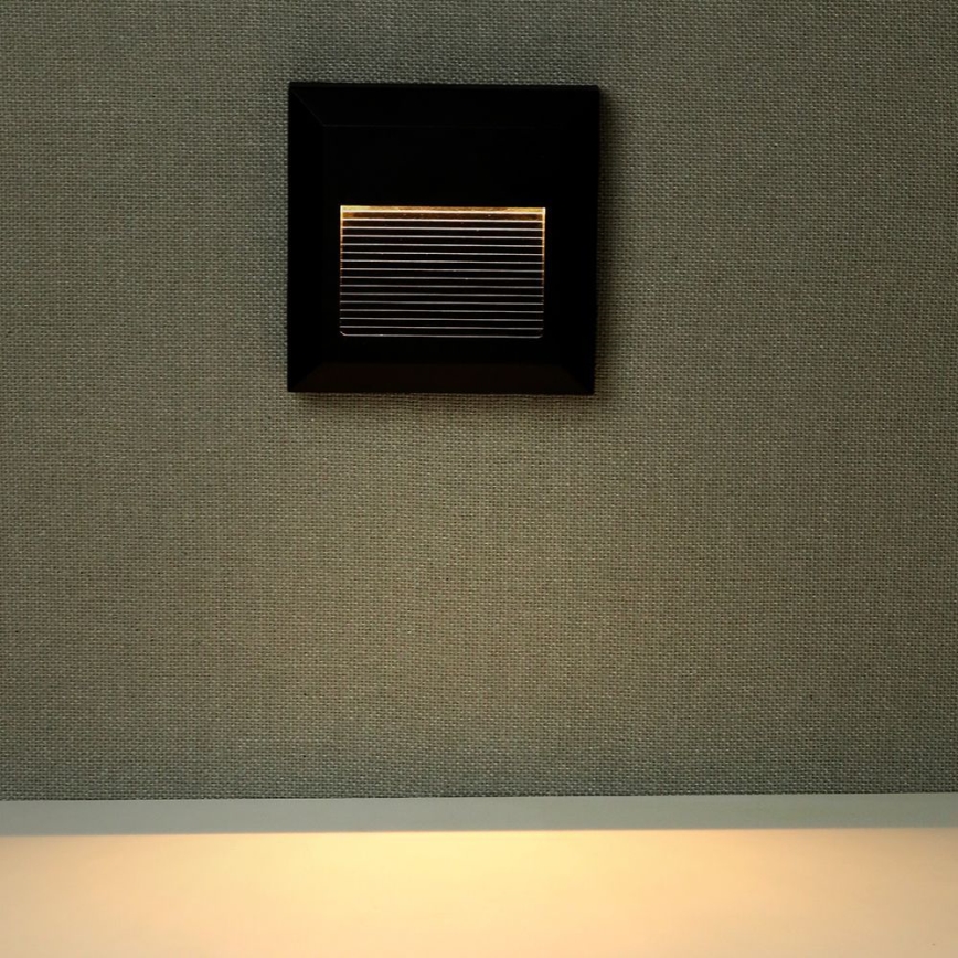 Iluminação exterior de escada LED LED/2W/230V IP65 4000K preto