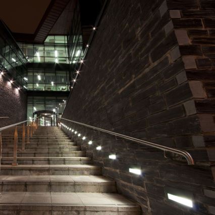 Iluminação exterior de escada LED LED/3W/230V IP65 3000K cinzento
