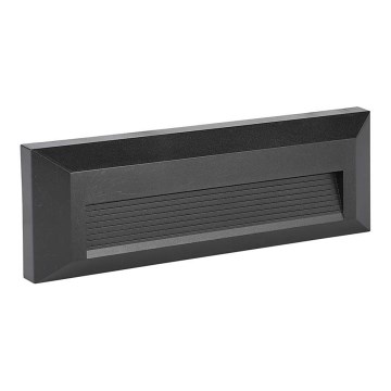 Iluminação exterior de escada LED LED/3W/230V IP65 4000K preto