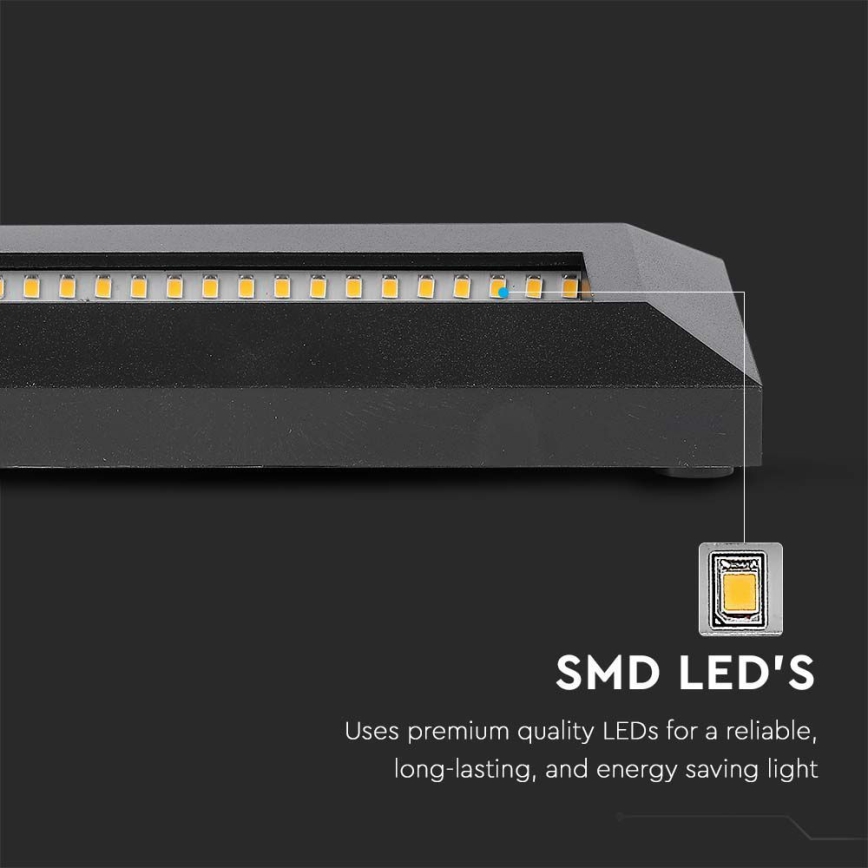 Iluminação exterior de escada LED LED/3W/230V IP65 4000K preto