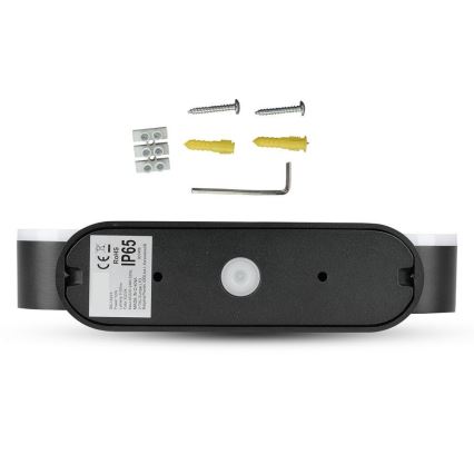 Iluminação exterior de parede flexível LED 2xLED/12W/230V IP65 preta