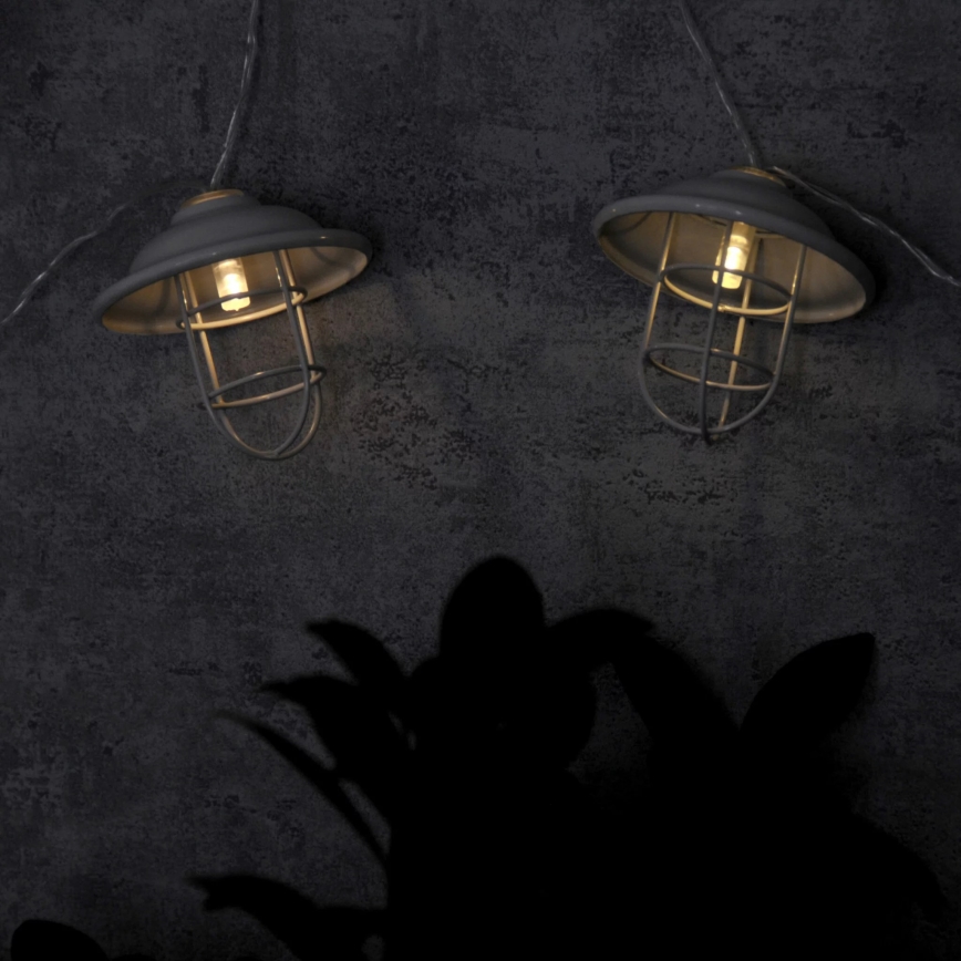 Iluminação exterior decorativa LED LOFT 10xLED/2xAAA
