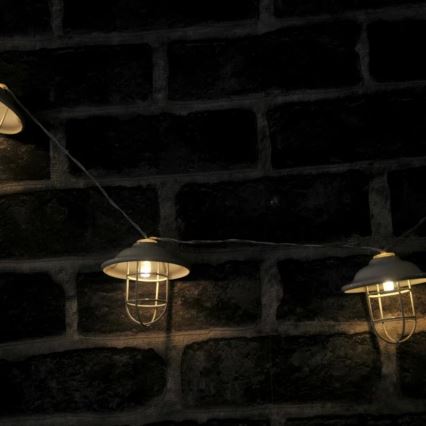 Iluminação exterior decorativa LED LOFT 10xLED/2xAAA