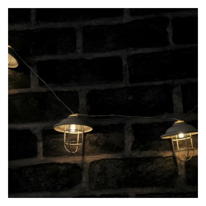 Iluminação exterior decorativa LED LOFT 10xLED/2xAAA