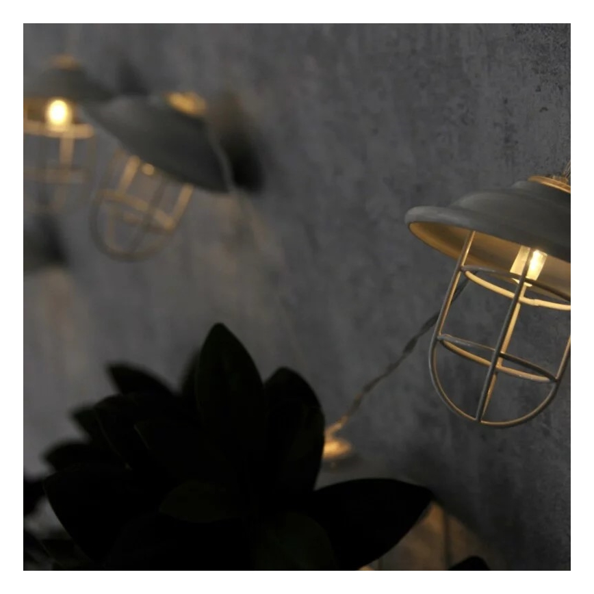 Iluminação exterior decorativa LED LOFT 10xLED/2xAAA