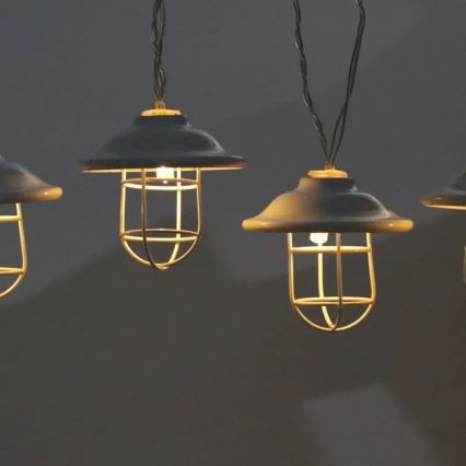 Iluminação exterior decorativa LED LOFT 10xLED/2xAAA