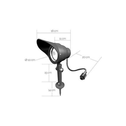 Iluminação exterior EASY CONNECT 1xGU10/4W/230V IP67 preto